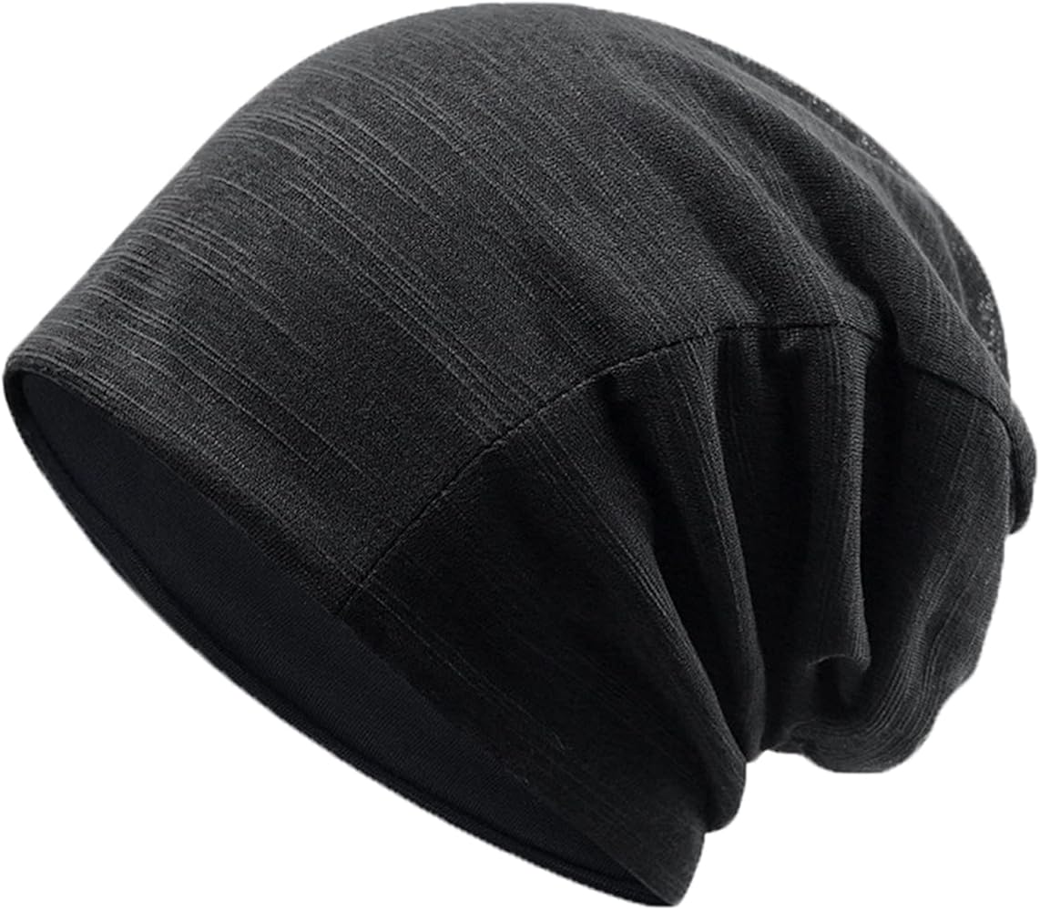 MECOLO ニット帽 ソフトガーゼ シンプルなデザイン・肌に優しい・締め付け感ゼロ オールシーズン ストレッチ性 柔らかい 綿 無地 ロールアップワッチ ビーニー ニットキャップ ガーゼ帽子 サマーニット帽 医療用帽子 メンズ レディース