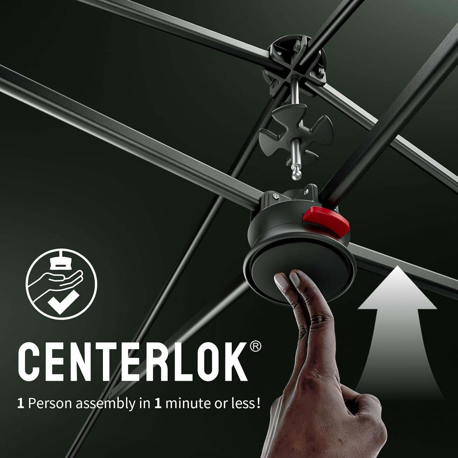 CROWN SHADES 10x10 Pop Up Canopy - Patented Center Lock One Push Instant Outdoor Canopy Beach Tent with STO-N-Go Bag 8 Stakes & 4 Sand Bags，White - Image 3