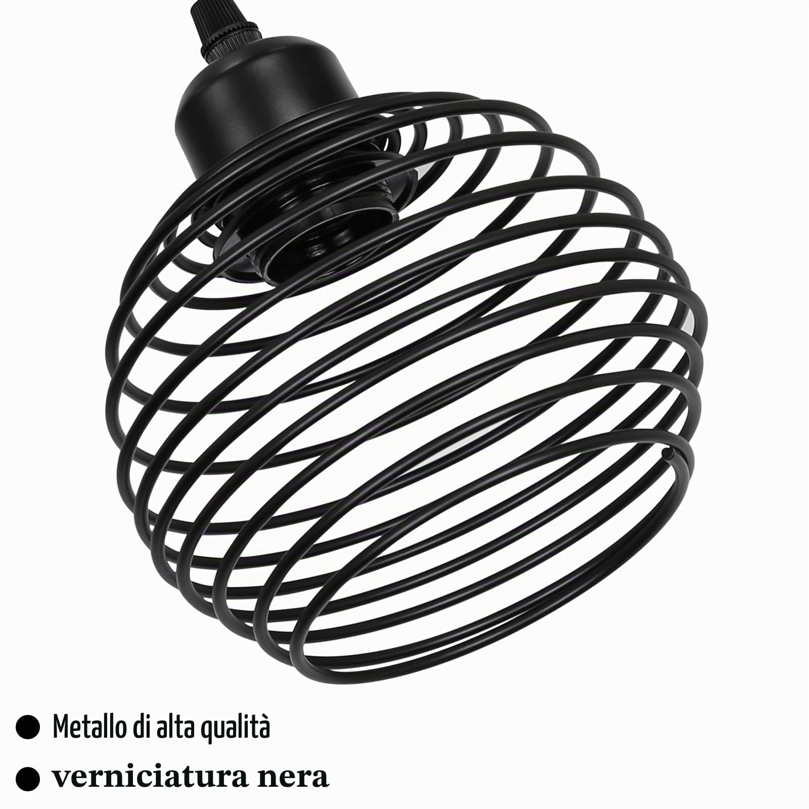 ZMH lampada a sospensione vintage lampadari industriale - Lampadario nero con paralume in metallo lampada da tavolo da pranzo con 3 lampadina E27 illuminazione per salotto