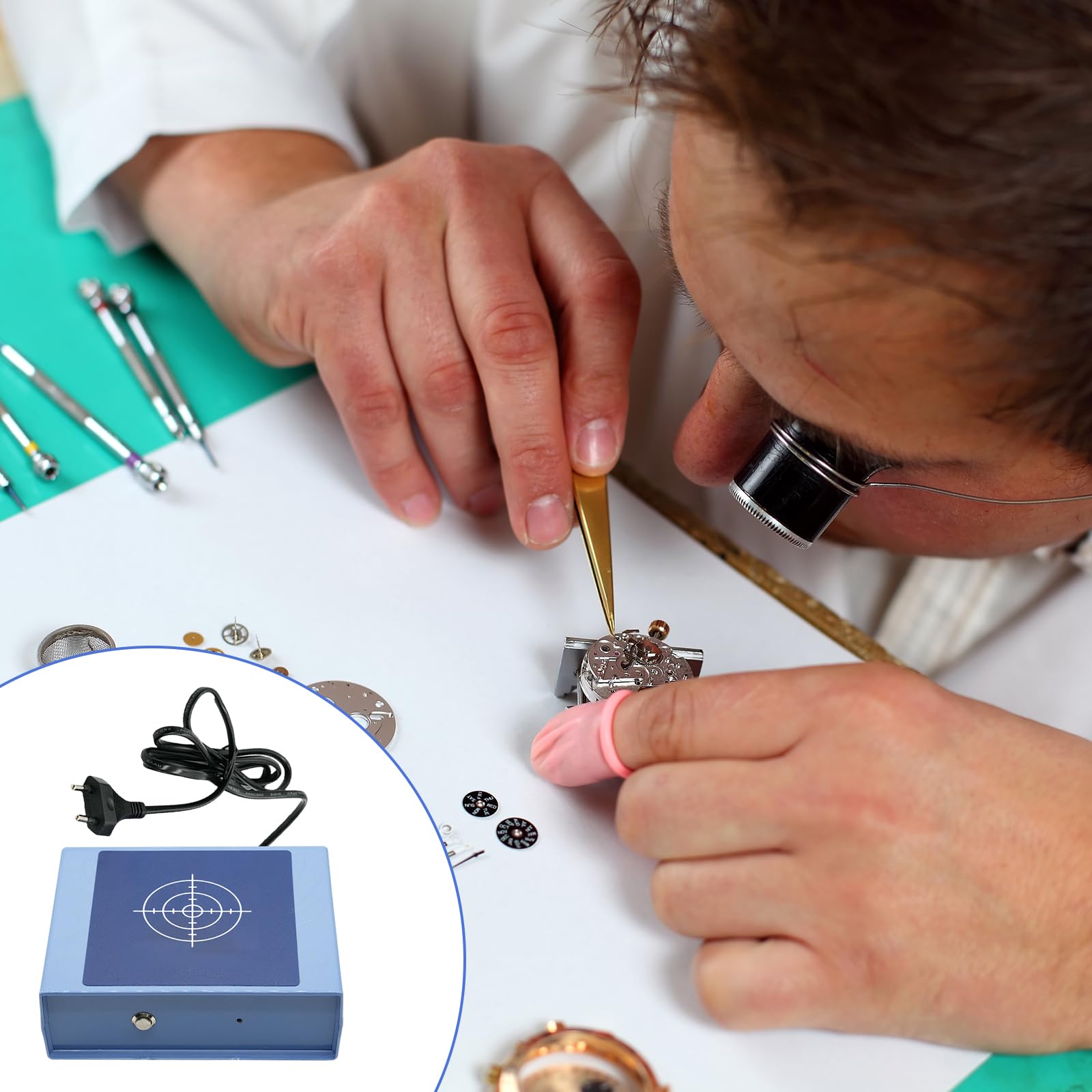 Uhren-Entmagnetisierer, Elektrischer Entmagnetisierungswerkzeuge 220V Armbanduhr Entmagnetisierer Uhren Professional Quarzuhr Reparetur Werkzeug Mechanical Quartz Uhr Demagnetizer
