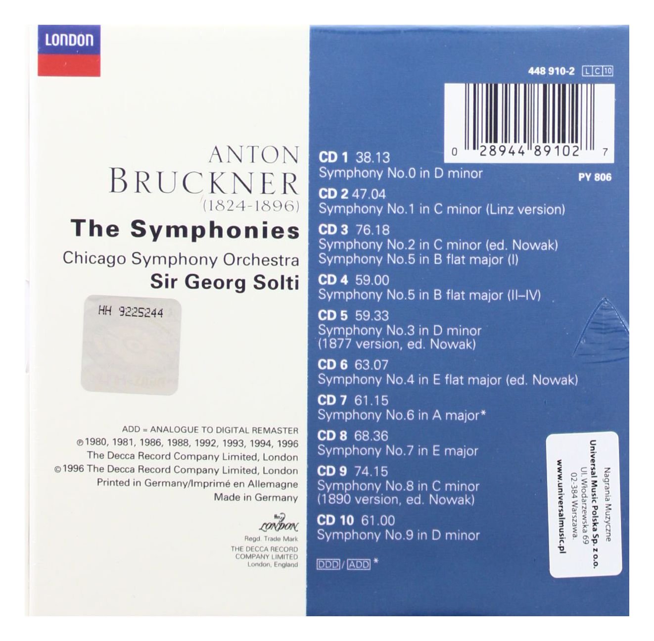 Bruckner: Syms