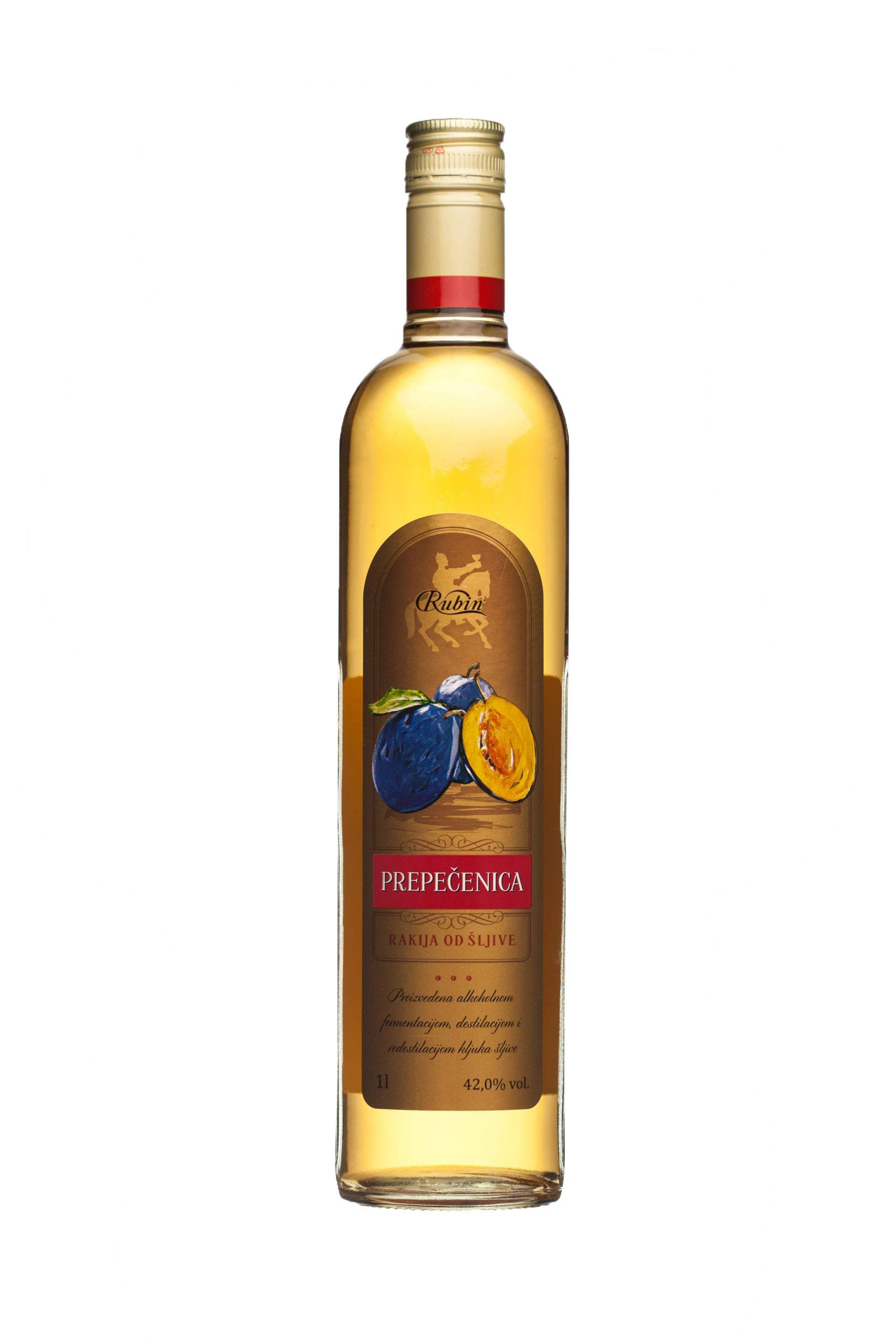 Pflaumenbrand Rubin (Pflaumenschnaps Slivovitz Rubin 1 L)