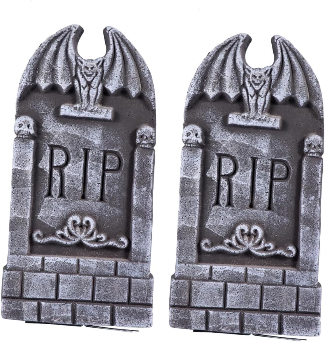 NOLITOY 2pcs Halloween Foam Tombstone Decoration Tricky
