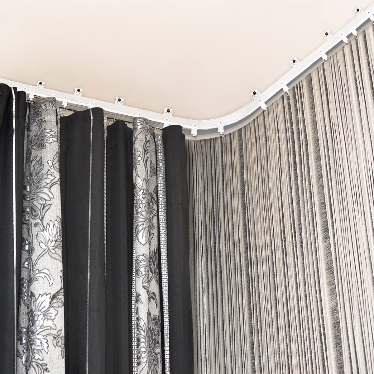 Buy ASHLEYRIVER Flexible Bendable Ceiling Curtain Track,Ceiling Track