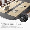118/3M Conference Table with Charging Station,Cable Management, 8-25 Person Long Rectangular Meeting Desk Large Boardroom Table for Commercial Office & Meeting Room