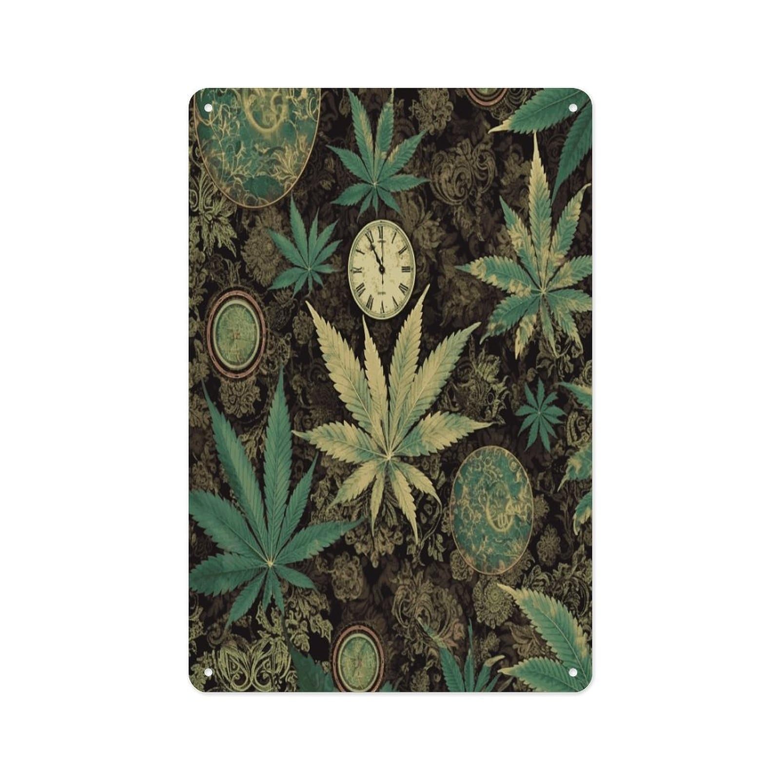 A Puff in Time Weed Marijuana Wall Decor Metal Signs Tin Signs Poster