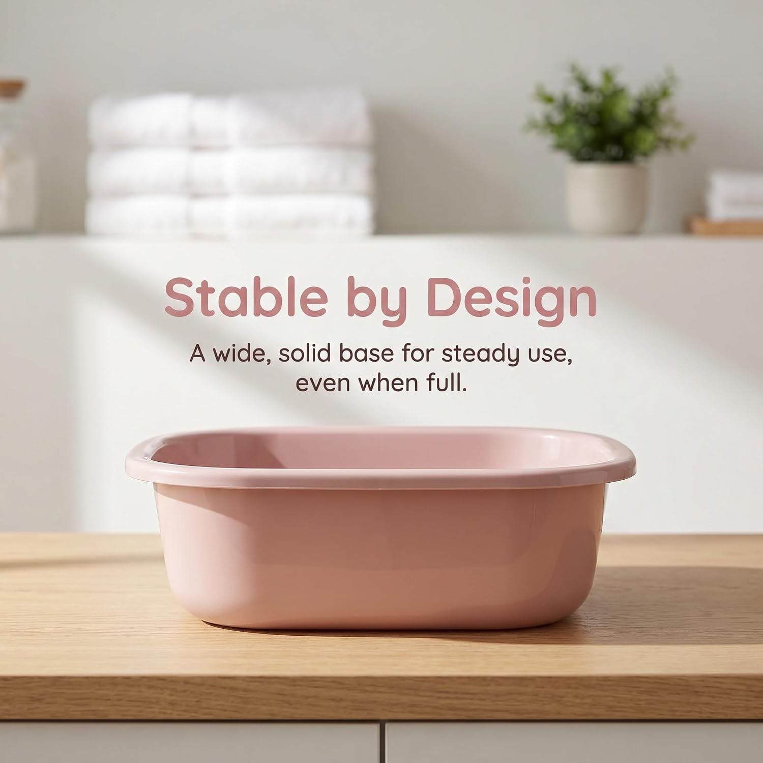 Plastic Wash Basin Rectangular Portable for Face and Dish Use
