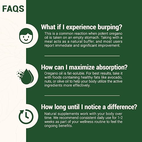 Miniatura 7 de Cápsulas de aceite de orégano - Aceite de orégano con aceite de semilla negra, contiene carvacrol y timoquinona, soporte digestivo y antioxidante,