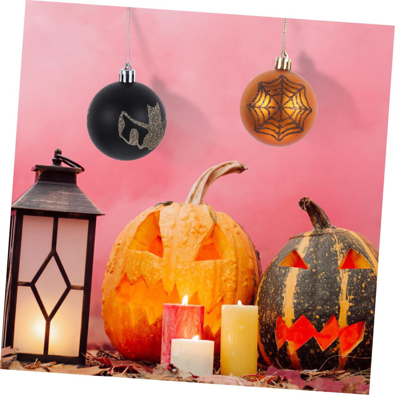 36pezzi Addobbi Halloween Ornamentali Sfera di Plastica Tema Teschio di Zucca Strega per Decorazioni Casa Festa Autunnali