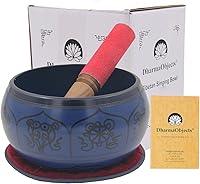 Vista 10 de DharmaObjects Yoga Meditación 6 Pulgadas OM Mantra Cuenco Cantante/Pad/Mazo Set de Regalo (Amarillo)