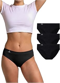 Balanced Tech Moisture Wicking Underwear for Women, Seamless Workout Hipster Brief Bikini Panties