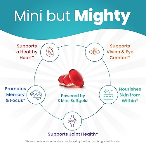 Miniatura 3 de Mini Fish Oil Softgels – Triple Strength – Advanced Formula - 1500mg Omega 3 with EPA & DHA – Smaller Than a Dime – Fish Oil Minis - Wild Caught