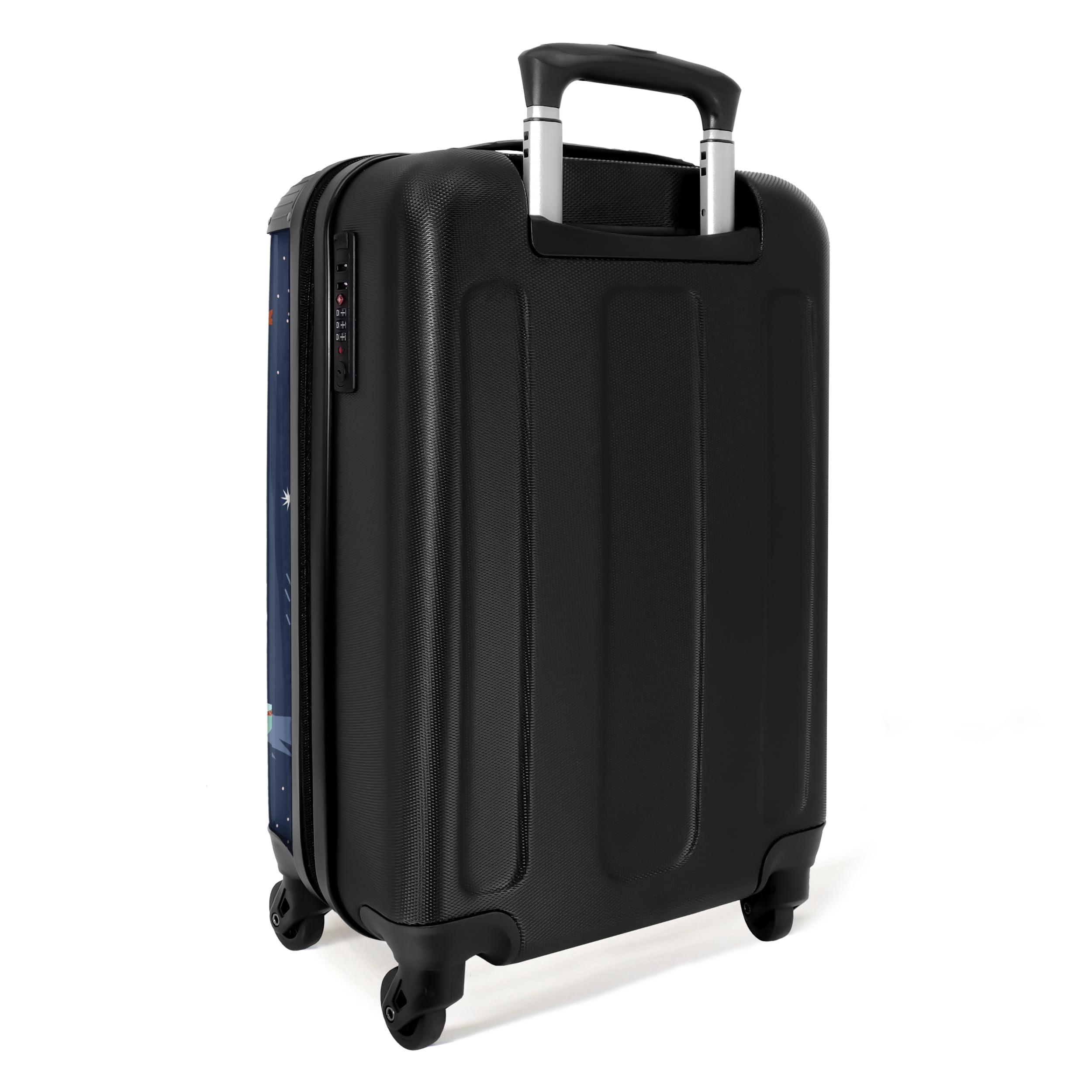 NoBoringSuitcases.com Valise Enfant Cabine à roulettes, Bagages, Valisette 55x35x25cm (Planètes Pastel - Bleu)