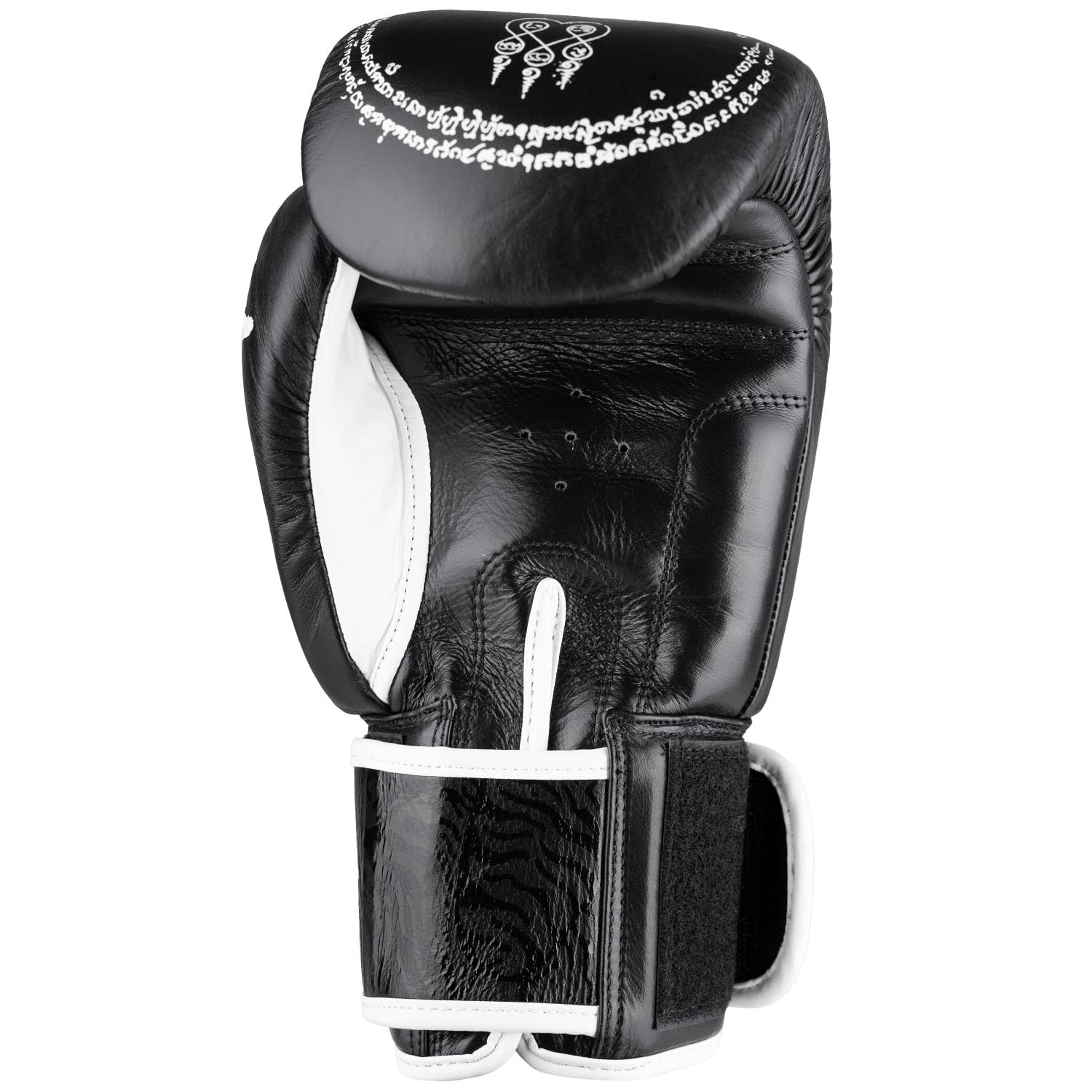 Weapons - 8 guanti da boxe Sak Yant Big Tiger, nero opaco