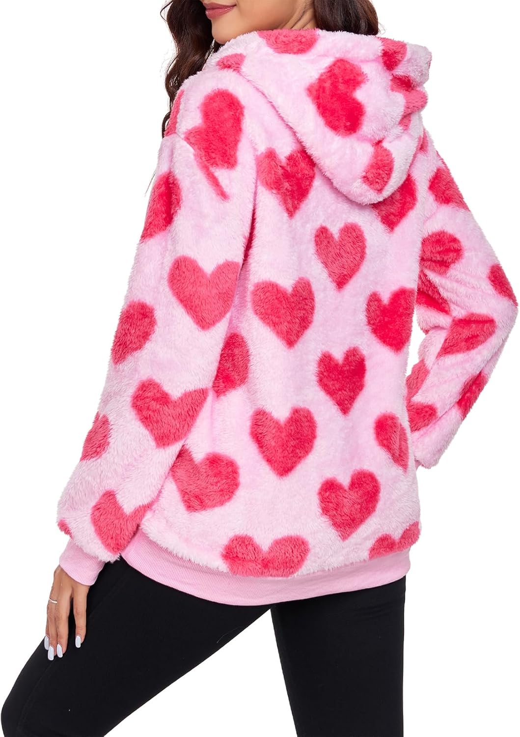 Century Star Womens Fuzzy Hoodies Pullover Sport Hoodie Cozy Oversized Pockets Hooded Sweatshirt Athletic Fleece Hoodies - Image 2