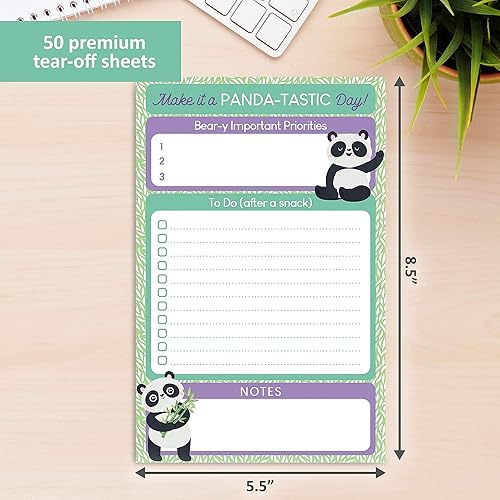 Miniatura 4 de Paquete de planificador diario de nutria y panda, dos planificadores de tareas de productividad diaria de 5.5 x 8.5 pulgadas y rastreador de hábitos