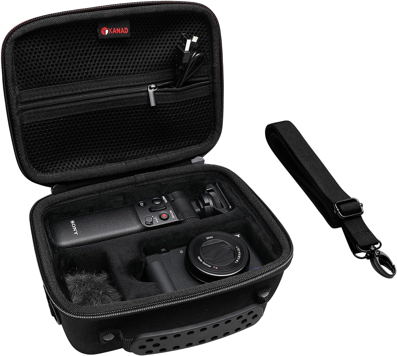 Custodia Rigida Da Viaggio Per Sony ZV-1, ZV-1F E ZV-1 II – Protezione Antigraffio Con Tasca Per Accessori – Per Vlogger - 5