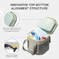 Vista 2 de SPARTER Enfriador suave portátil de 12 latas, IP68 Tizip cremallera a prueba de fugas para camping, pesca, playa, aire libre, hielera aislada