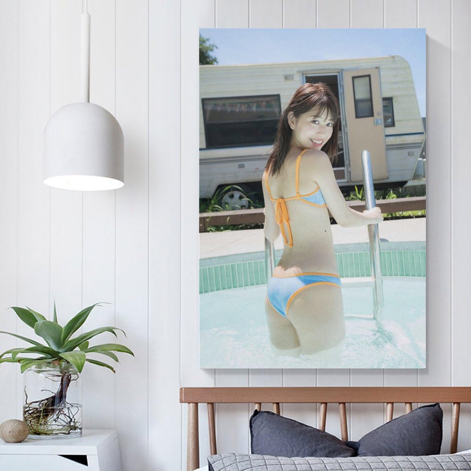 Amazon.co.jp: 白石まゆみ キャンバスアートポスター 水着写真ポスター
