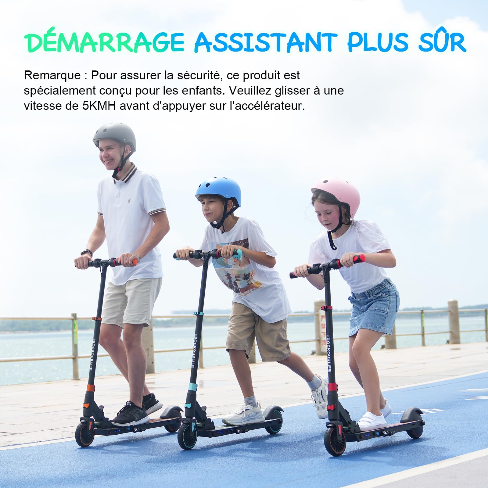 RCB TECH Trottinette Electrique Enfants (8-12-16 Ans) - Trottinette électrique Pliable pour Enfants - Autonomie Max 16 KM - Max 20 KM/H - Cadeau pour Enfant & Adolescents