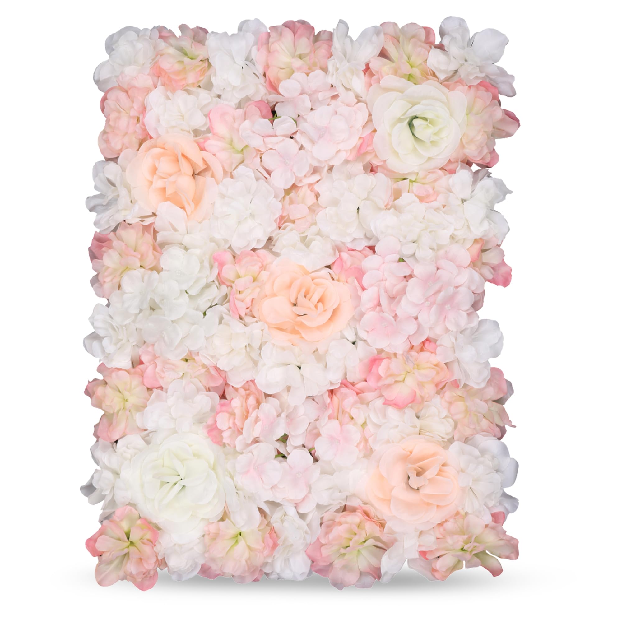 WedDecor Artificial Silk Flower Panel, Champagne with White, 1pc