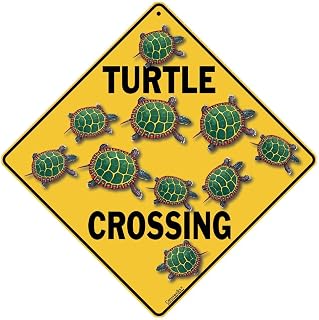 CROSSWALKS Turtle Crossing 12" X 12" Aluminum Sign (X07)