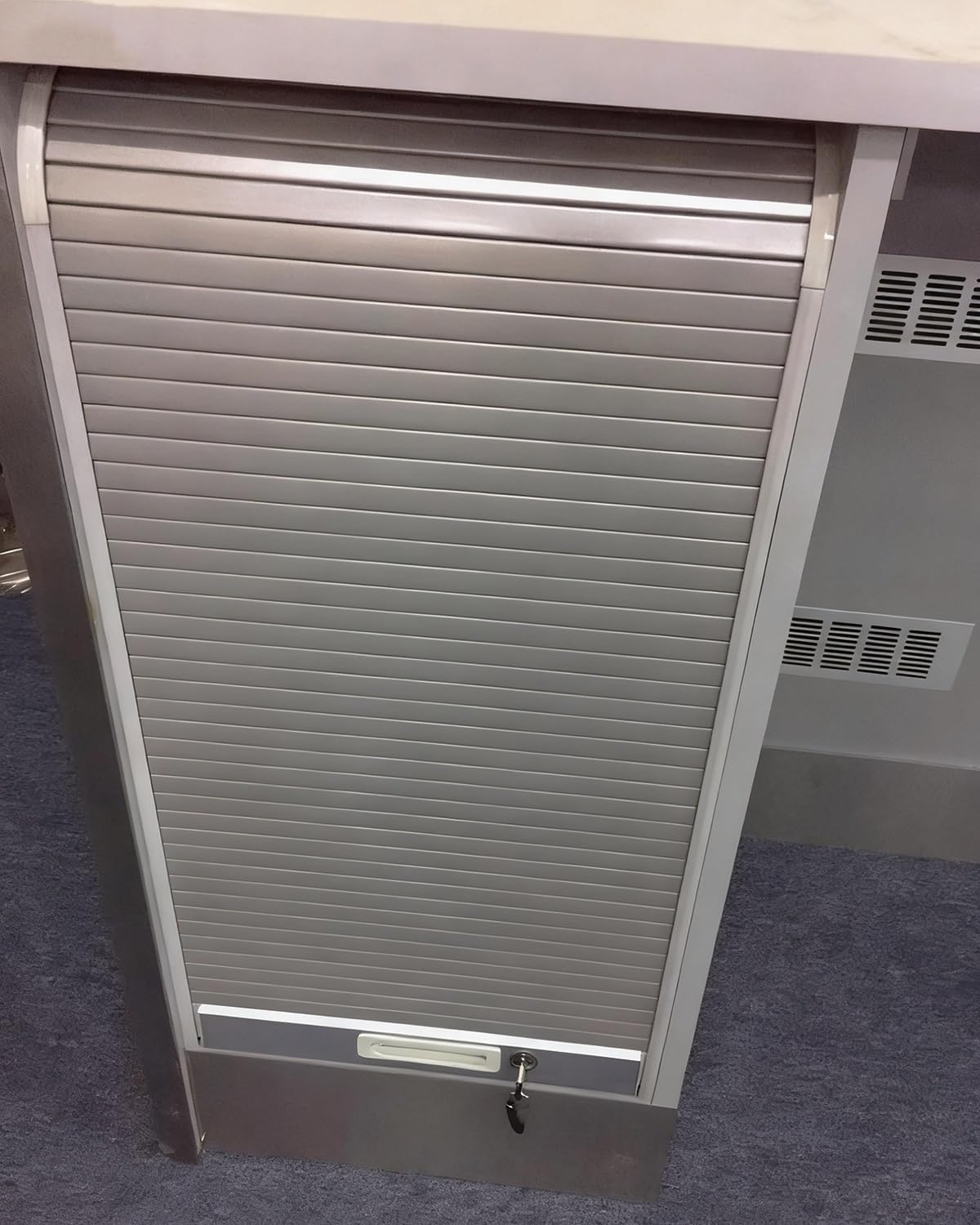 Foelanne Silver Accordion Folding Door Kit, Accordion Folding Door, 40X50-120Cm(40X100cm/16X39in)