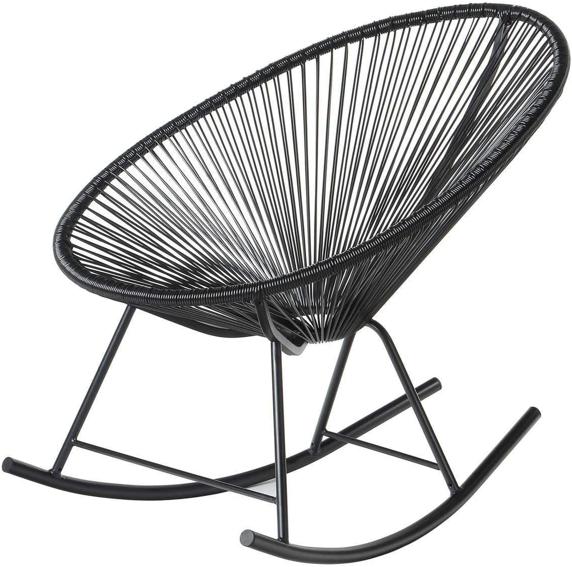 Over Acapulco Rocker Indoor/Outdoor Chair (Black)