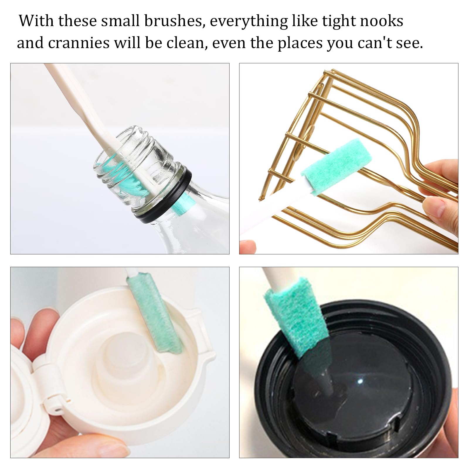 Lnngub Ice Maker Cleaner Set- 8pcs Crevice Cleaning Brushes & 2pcs Drain Brush Nylon Bristles Ice Machine Cleaner Brush Small Cleaners Brushes for Tight Spaces - Image 3