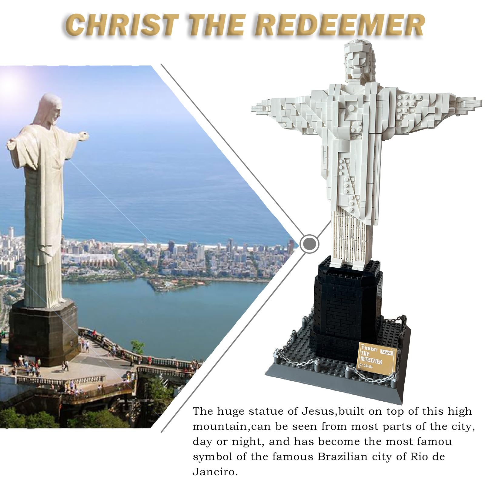 MOCREAR Christ The Redeemer Collection Building Set,973PCS