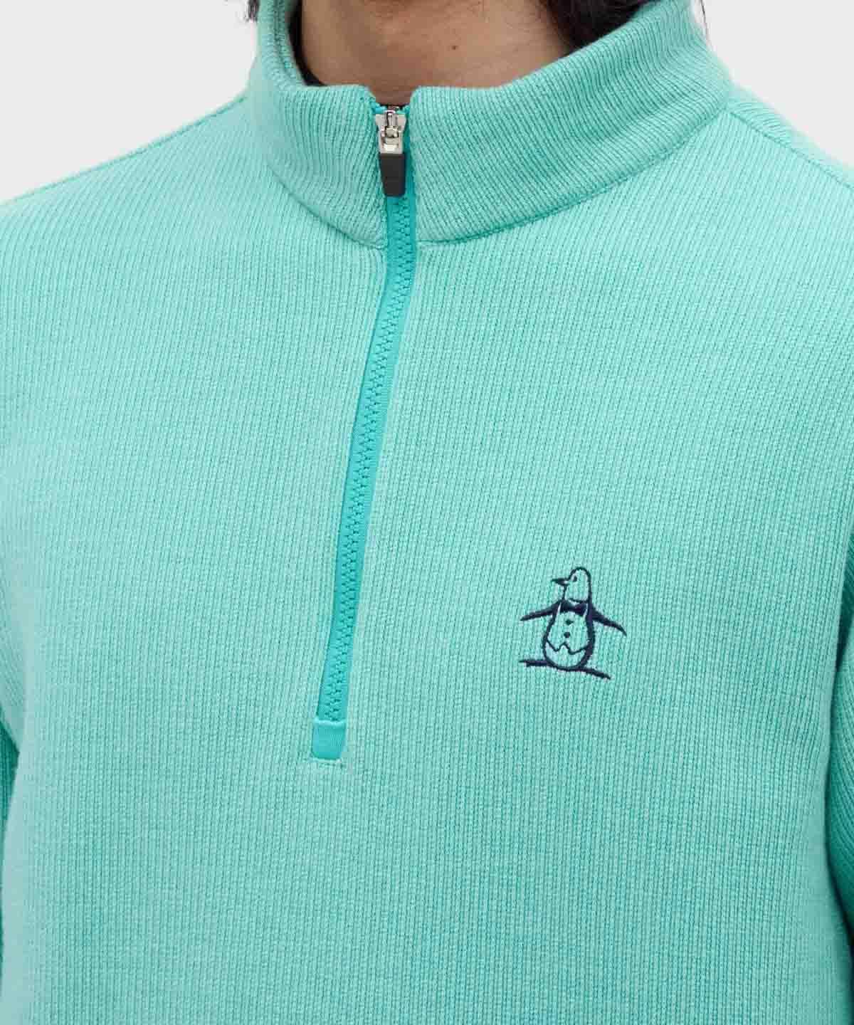 MUNSINGWEAR(マンシングウェア) カットソー定番 セーター ハーフジップ 吸湿発熱 ペンギン ゴルフ MG5FSW80Mメ