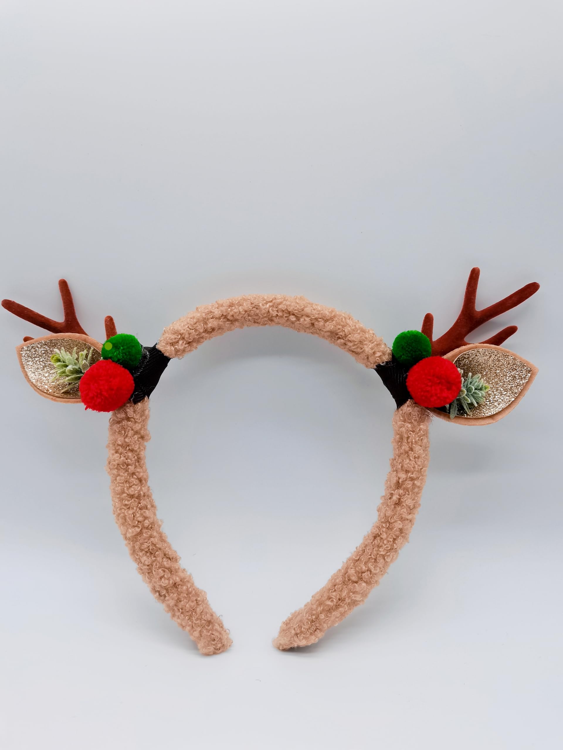 MZinge Christmas Deer/Reindeer/Elk Headbands & Hair Accessories for Women (Plush Antlers A), Multicolored
