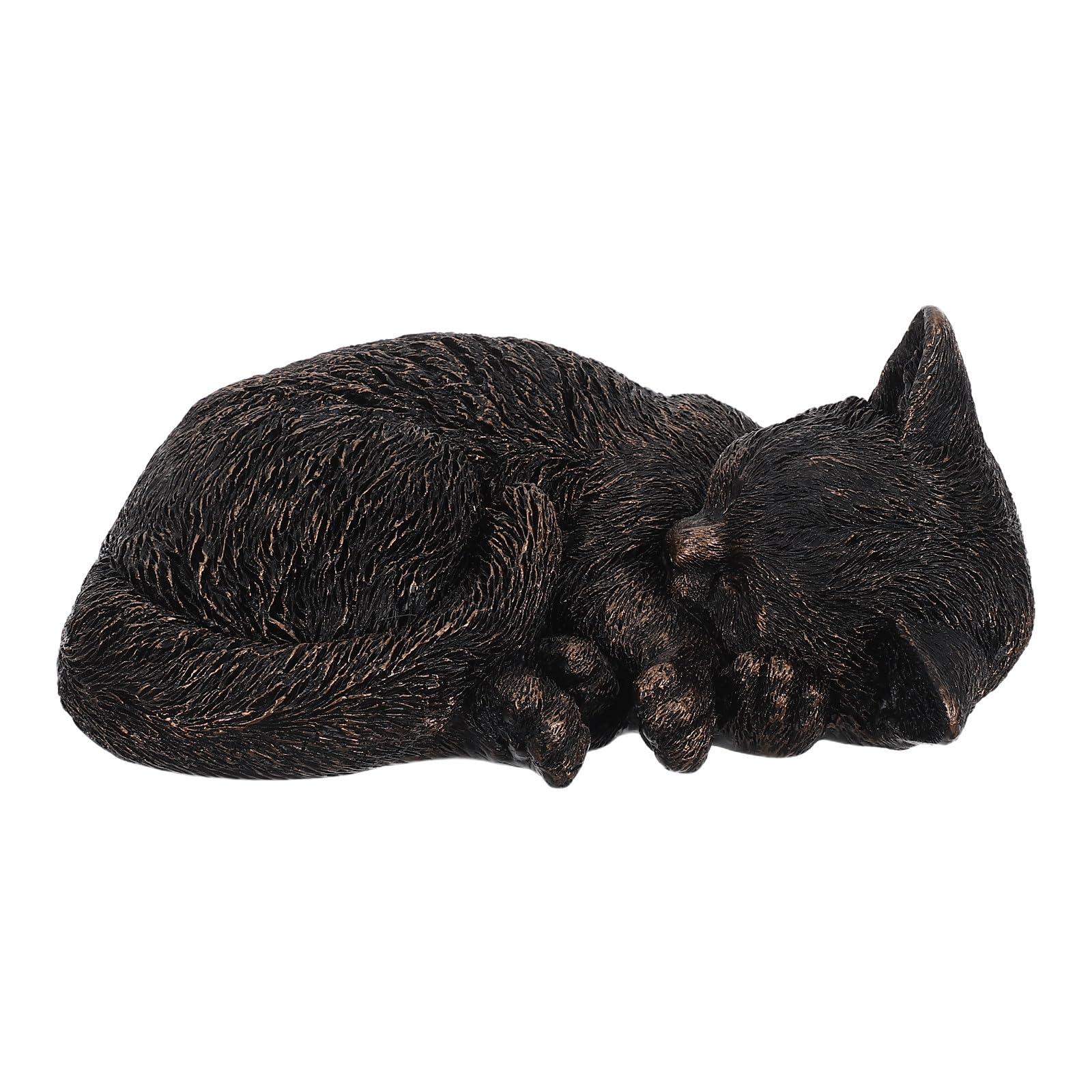 TOYANDONA Urna Ceneri Gatto in Resina, Forma Gatto Accovacciato, 21 CM