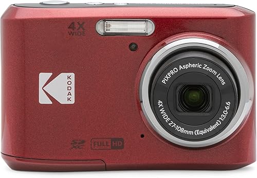Miniatura 3 de Kodak FZ45RD PIXPRO FZ45 Cámara digital de 16 MP paquete rojo con tarjeta de memoria Lexar 32 GB de alto rendimiento 800x UHS-I SDHC  funda de
