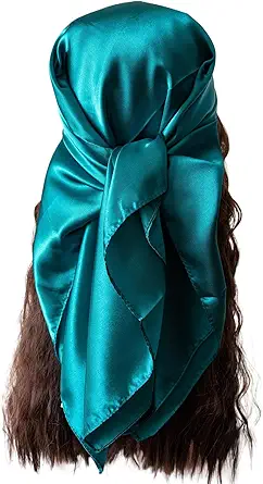 vabovin Satin Head Scarf for Women 35" Solid Color Hair Scarves Bandana Headscarf
