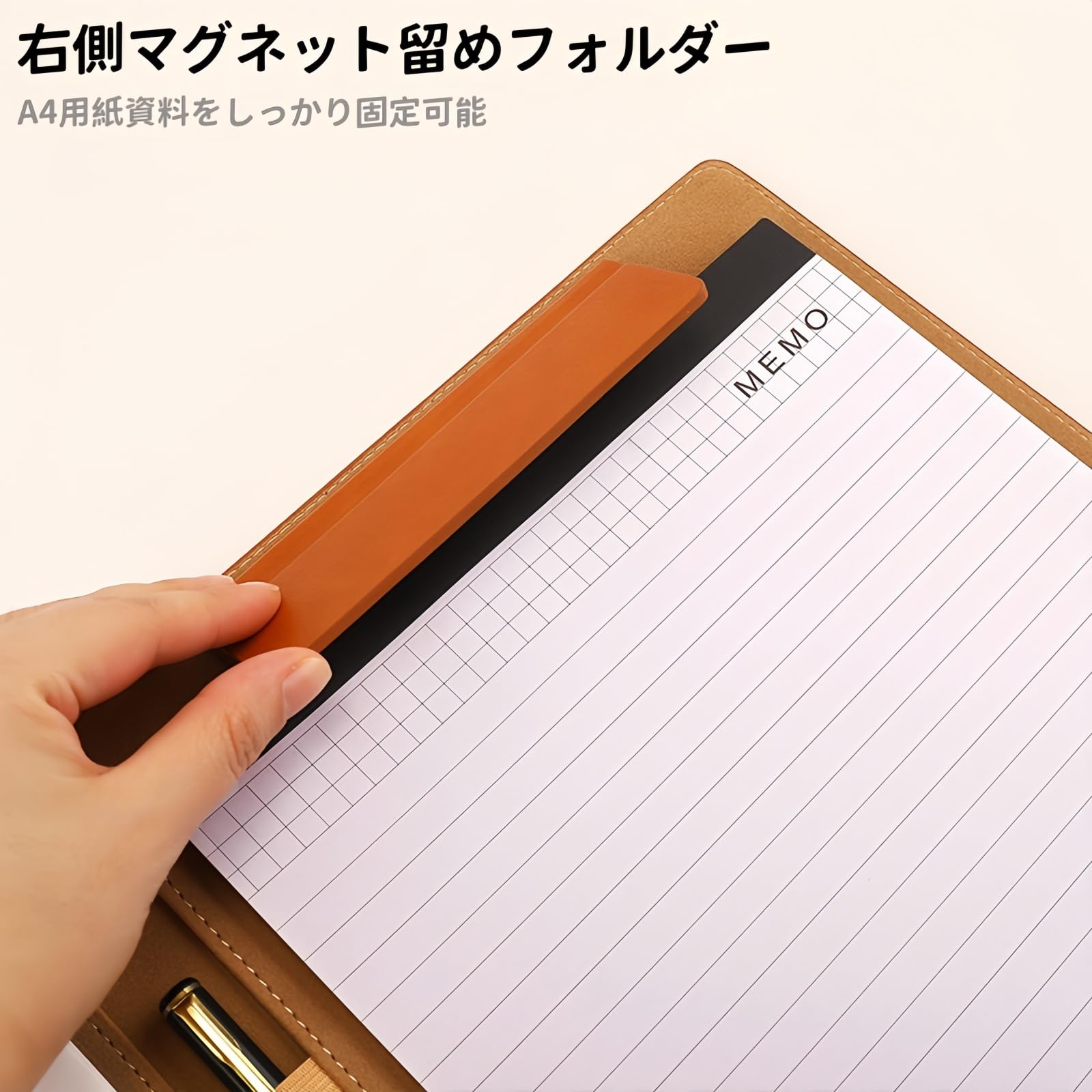 LEXON A4ドキュメントホルダー、ボールペン、A4サイズメモ帳付き LEXON