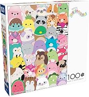 Buffalo Games Squishmallows Buddies 100 Piece Jigsaw Puzzle - Ages 6+, Recycled Board, Perfect Snap Pieces & Poster Included