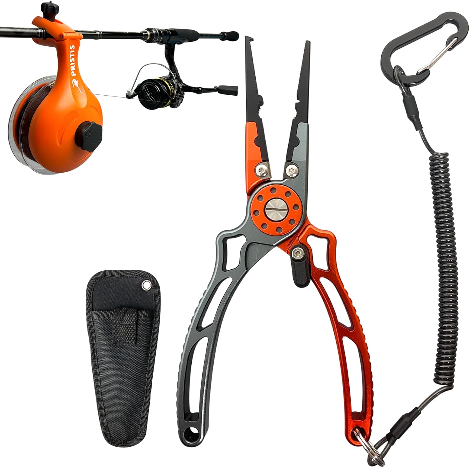 Pristis Utility Multi-Function Fishing Tools Combination, UTA II Fishing Pliers & Fishing Line Winder, A Neat Option for Angler