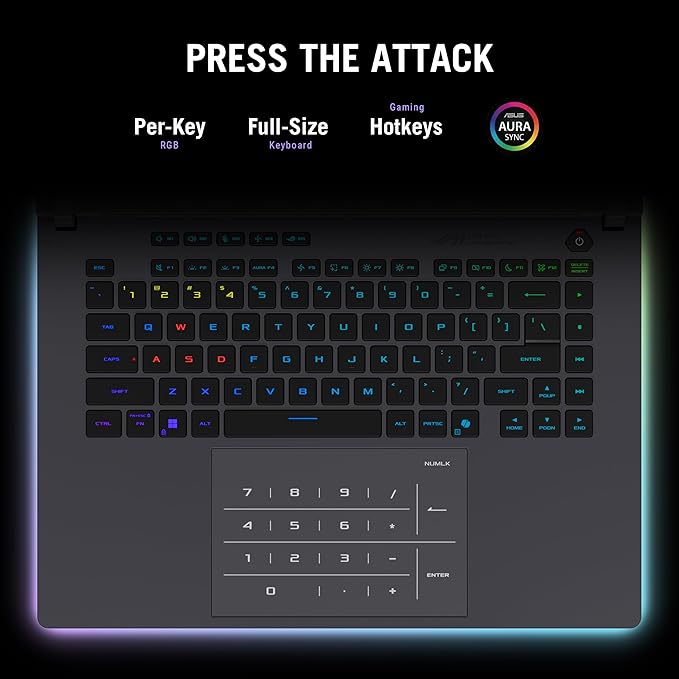 ASUS ROG Strix G16 (2025) 16" 2.5K 240Hz, RTX 5070, Ultra 9, 32GB, 2TB SSD miniatura 5