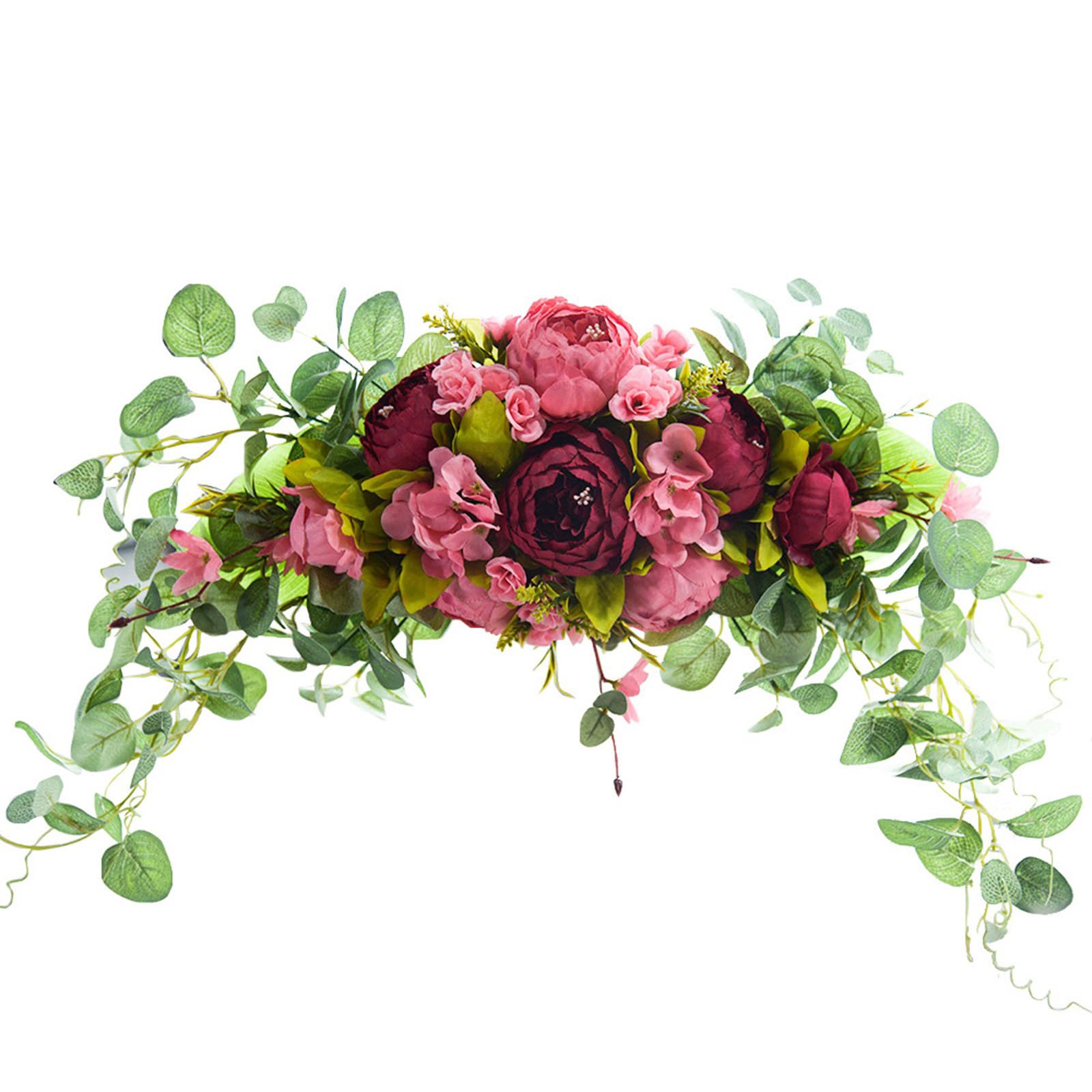 Panneau de bienvenue de mariage avec arrangement floral artificiel fête