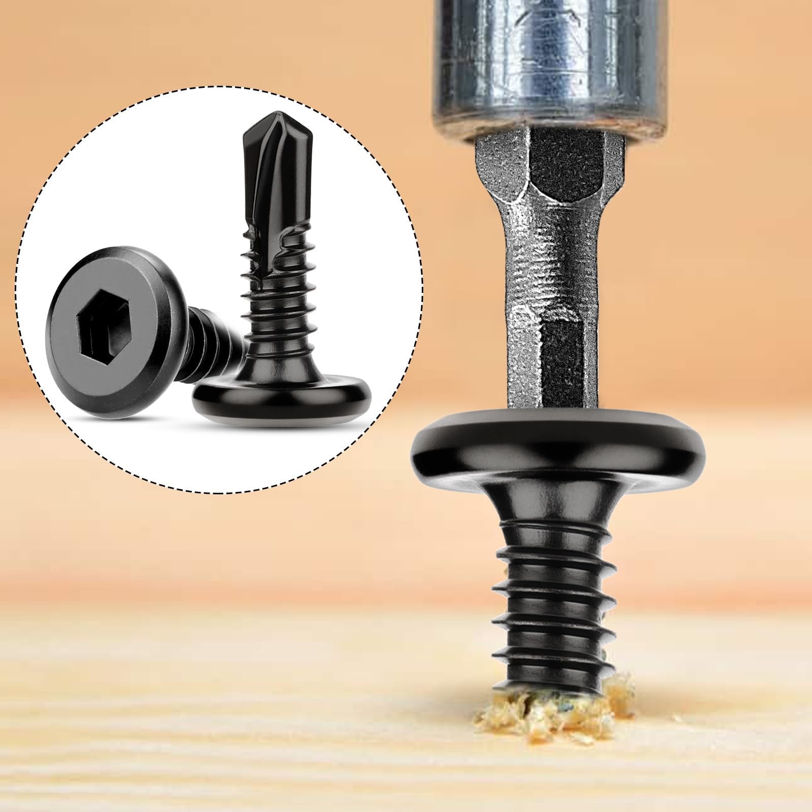 80 stuks zelftappende schroeven, 410 roestvrij staal, 4,2 x 50 mm, plaatschroeven, zelftappende boorschroeven, zelfborend voor staal, metalen schroeven, boorschroeven, verzonken kop, met 2 stuks bits 80 stuks zelftappende schroeven, 410 roestvrij staal, 4,2 x 50 mm, plaatschroeven, zelftappende boorschroeven, zelfborend voor staal, metalen schroeven, boorschroeven, verzonken kop, met 2 stuks bits