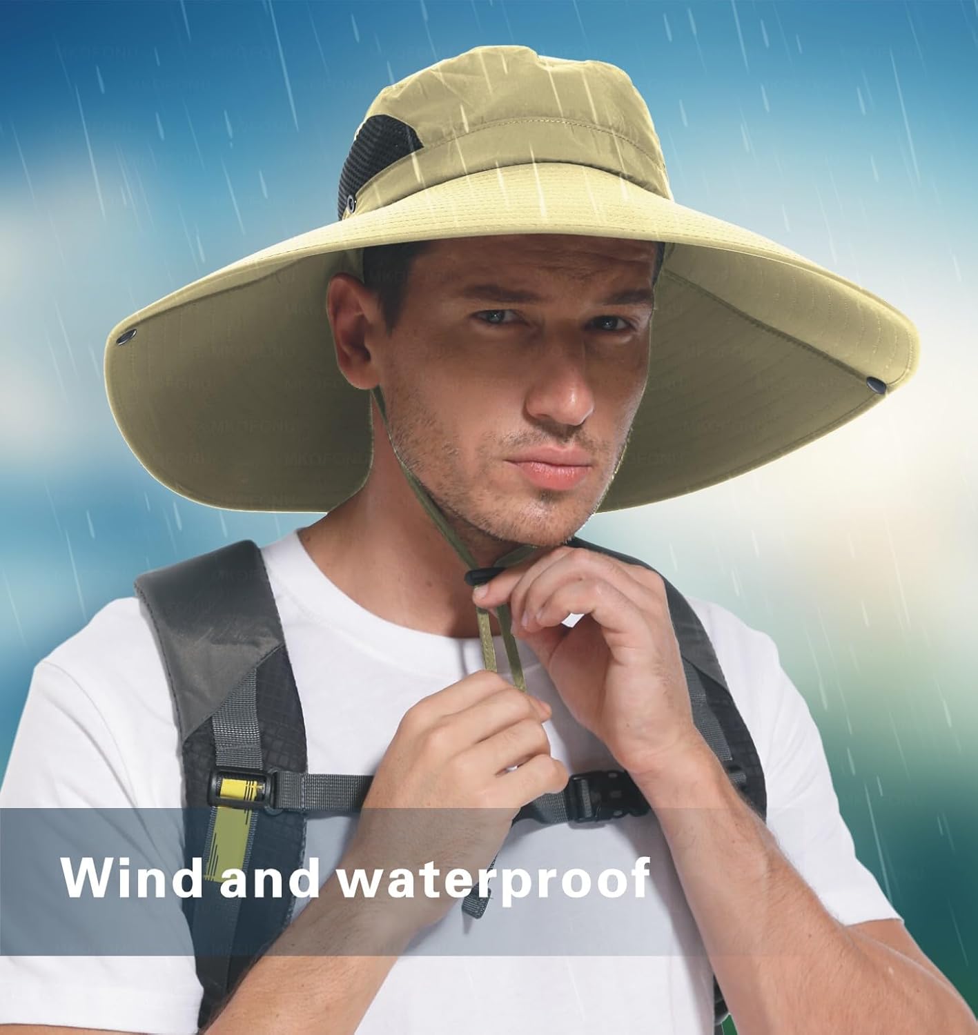for Men & Women Ultra Wide Brim hat UPF50+ Waterproof Sun hat Suitable for Fishing Hiking Camping & etc - Image 3