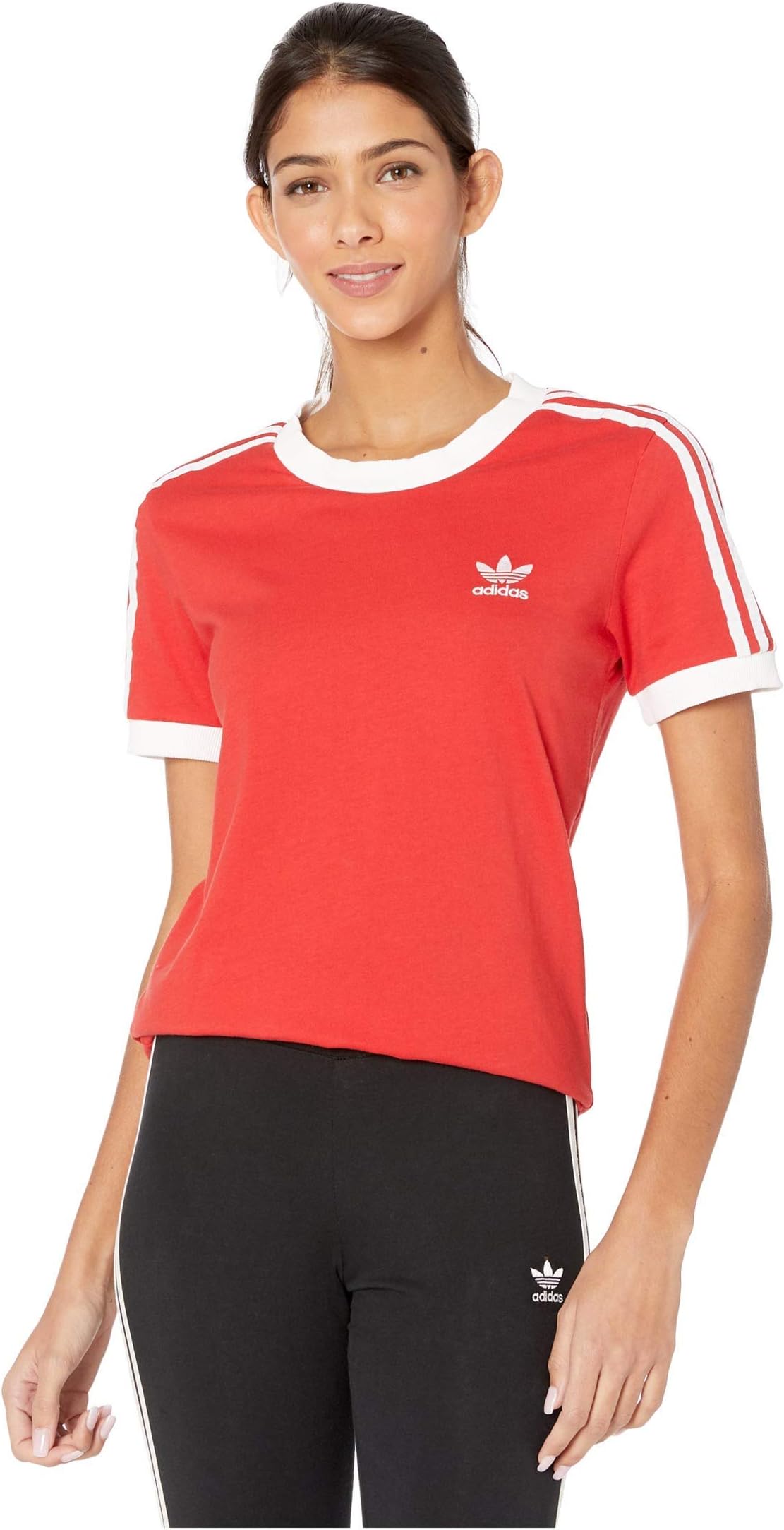 Womens Adicolor Classics Slim 3 Stripes Tee