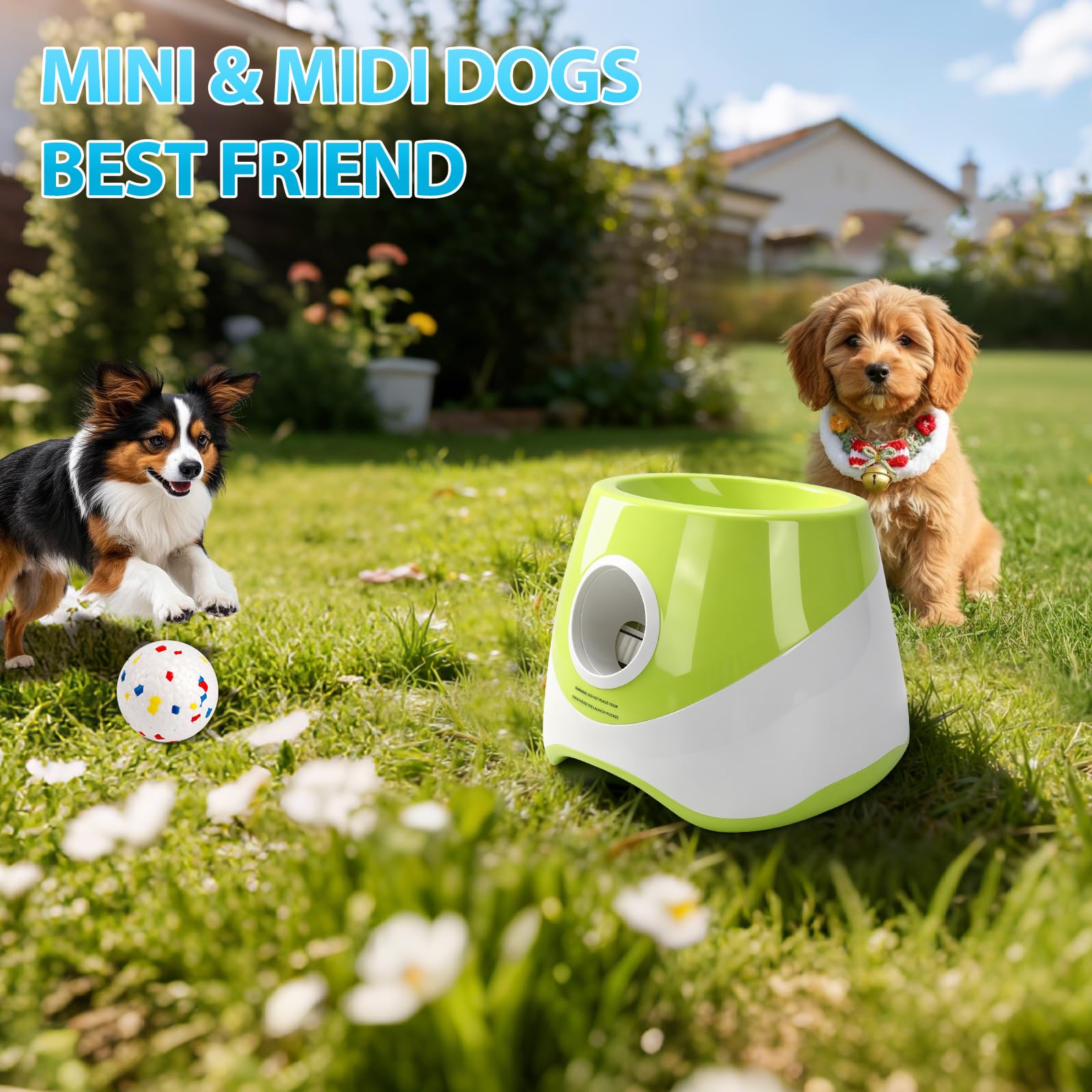 Lanceur de balle automatique pour chien, jouet interactif rechargeable pour animal de compagnie, lanceur de balle de tennis avec télécommande, 3 modes de distance de tir, 3 tennis ETPU