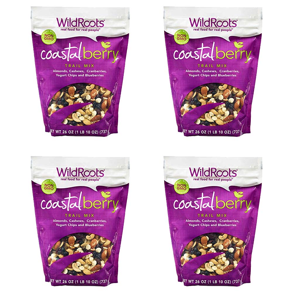 Wild Roots100% Natural Trail Mix Coastal Berry Blend Special Value 4 PacK (26 oz Each)