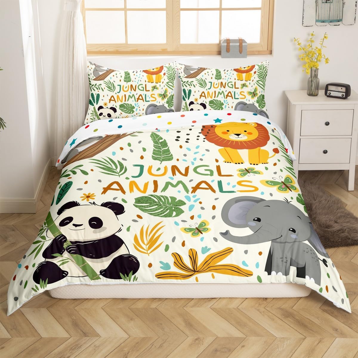 jejeloiu Boys Girls Cat Bedding Set Toddler Size, Cats Print Duvet Cover Kids Cute Kitten Comforter Cover Teens Bedroom Decor 2Pcs Zipper (No Comforter)