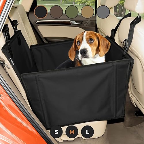 Miniatura 1 de Asiento de automóvil para perro extra estable, asiento de automóvil reforzado para perros de tamaño mediano con 4 correas de sujeción, asiento de