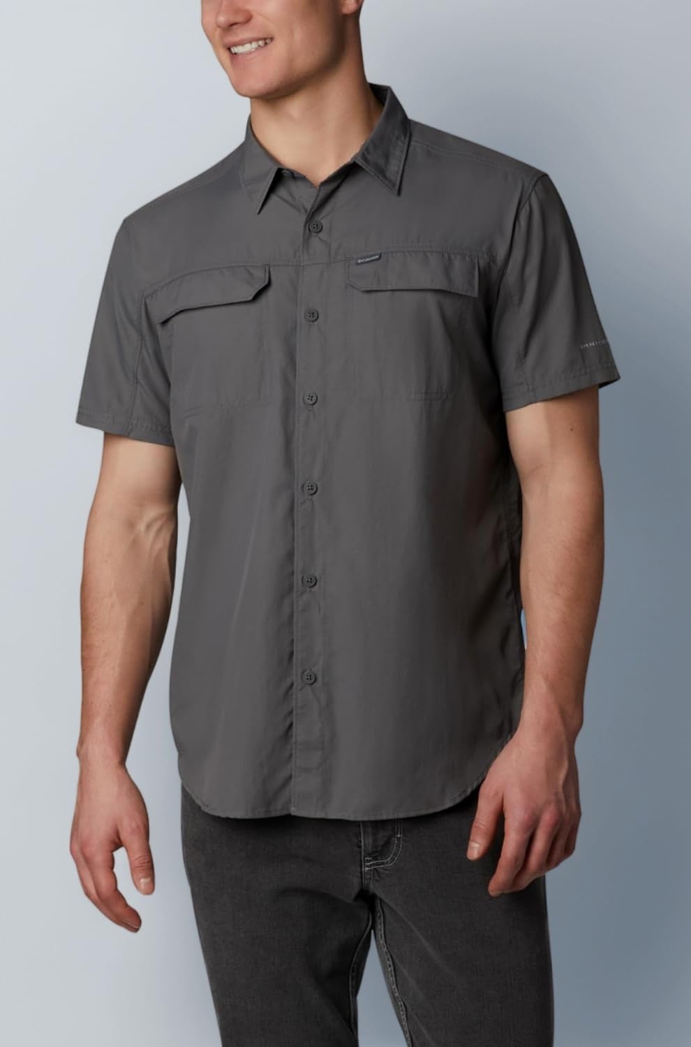 Men's Nylon Regular Fit Omni-Wick Silver Ridge 2.0 Hiking and Trekking Short Sleeve Shirt