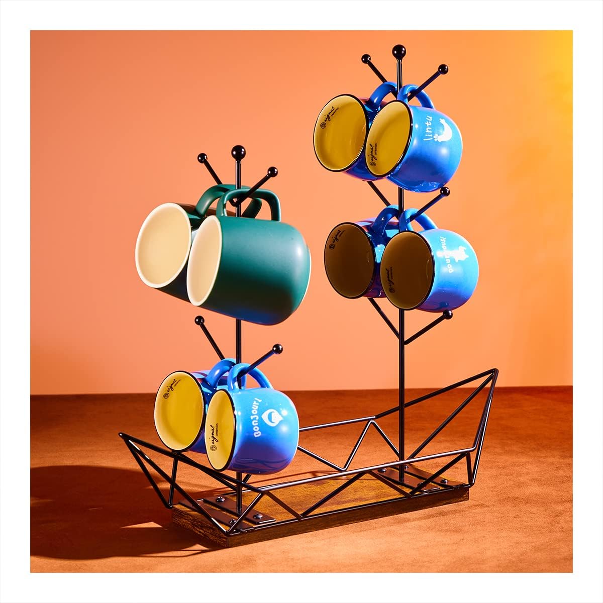 MAWEW Coffee Mug Holder,Wooden Coffee Mug Holder,Mug Holder,Coffee Cup Holder For