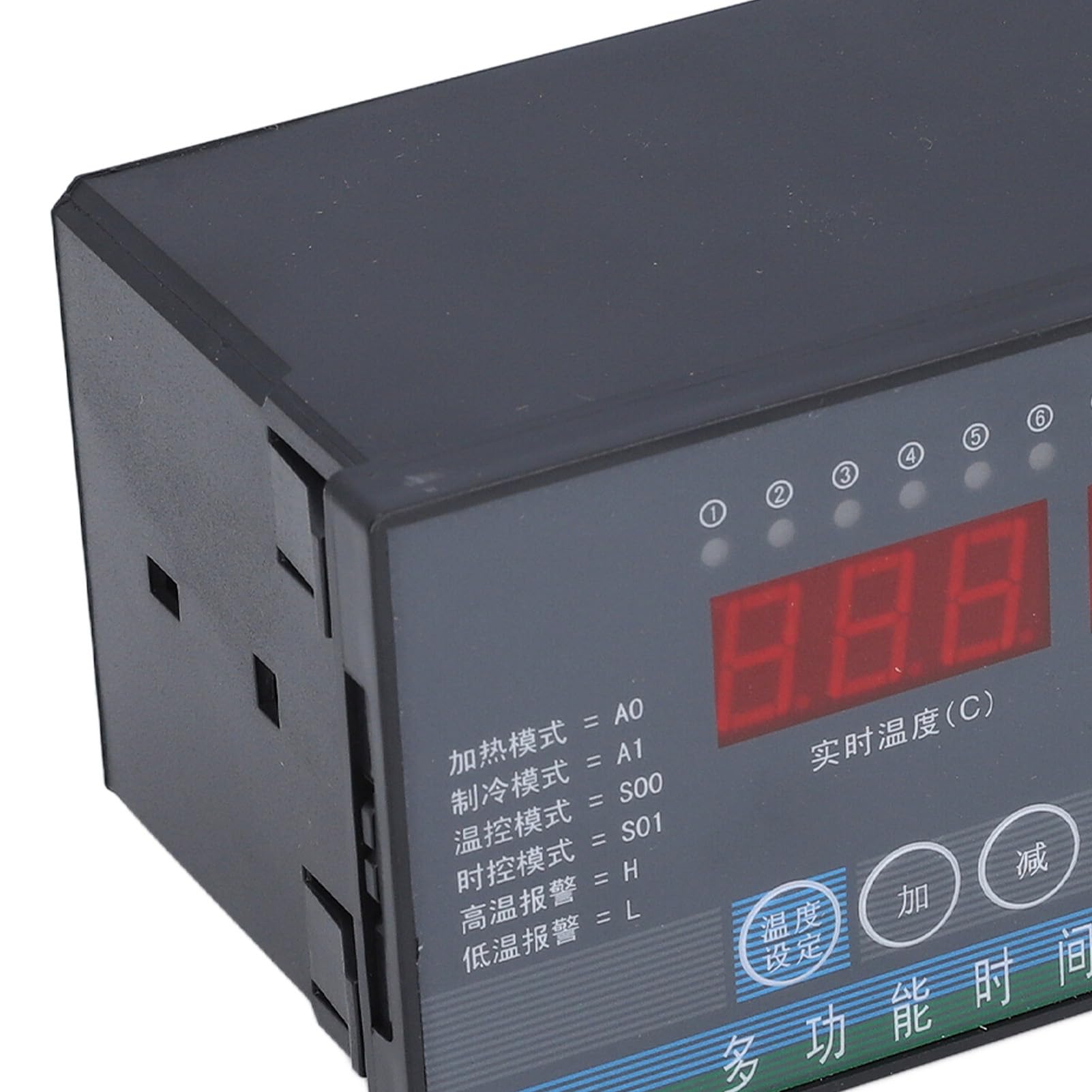 FTVOGUE Controlador de Temperatura ABS Termostato Digital 8 Salidas de relé 110 a 230 V con Sonda de 32,8 Pies ±0,5% FS para Invernadero, Granja, Incubadora, Elaboración de Cerveza, Calefacción,